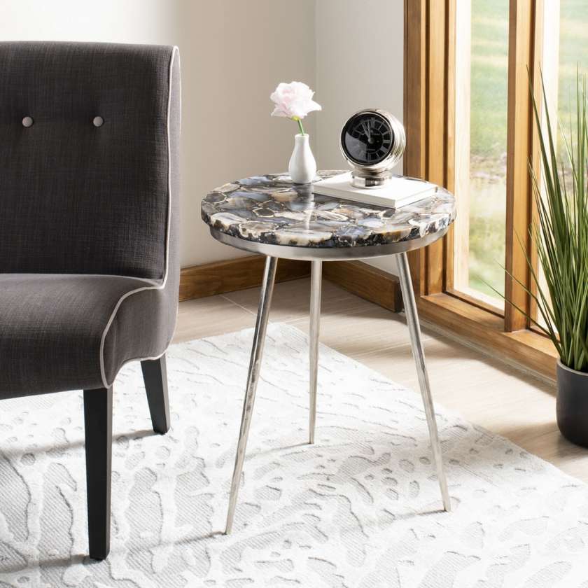 Safavieh Faryn Agate Round Accent Table | Accent Tables | Modishstore - 2