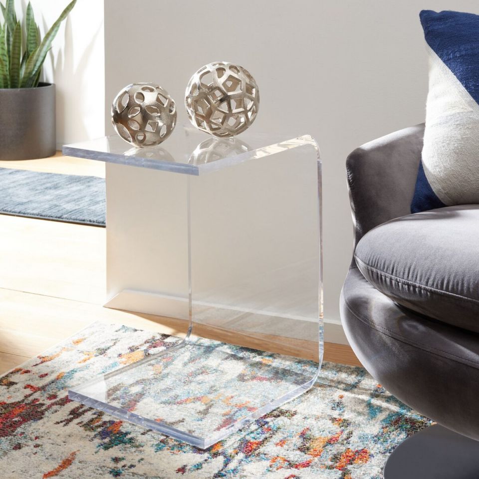 Safavieh Upton Acrylic Side Table | Side Tables | Modishstore - 2