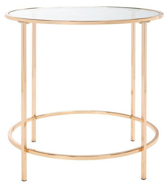 Safavieh Kolby Round Glass Side Table | Side Tables |  Modishstore 