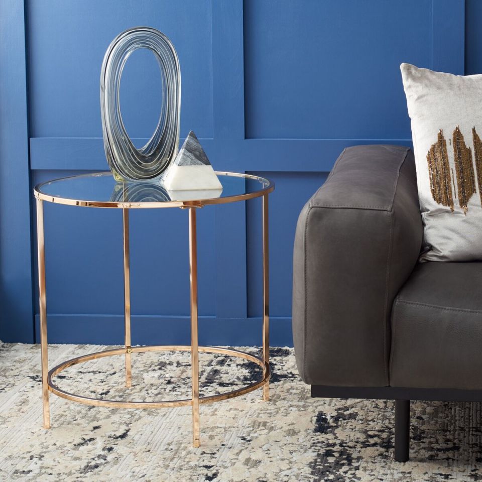 Safavieh Kolby Round Glass Side Table | Side Tables | Modishstore - 2