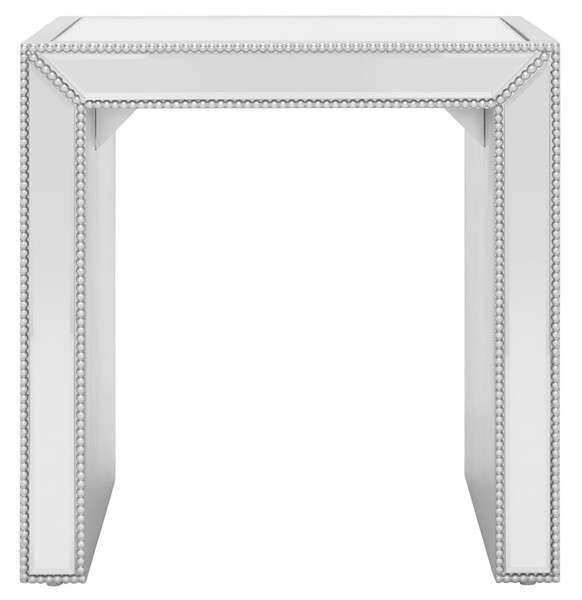 Safavieh Laken Mirrored Accent Table - Silver | Accent Tables | Modishstore