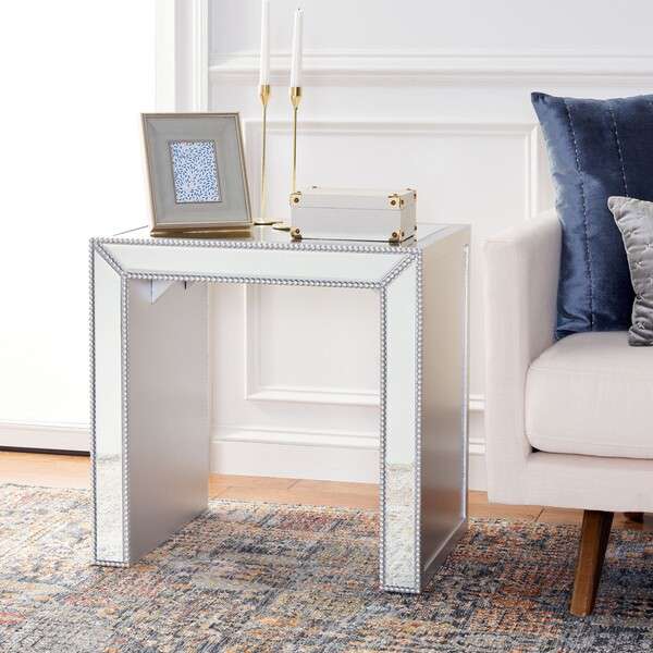 Safavieh Laken Mirrored Accent Table - Silver | Accent Tables | Modishstore - 4