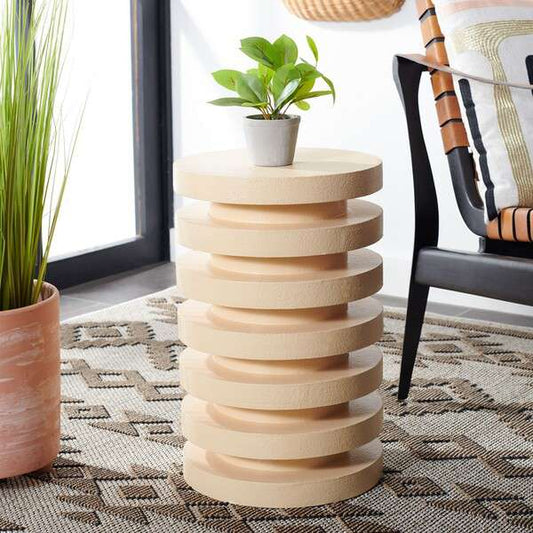 Safavieh Kaysar Accent Table - Cream | Accent Tables | Modishstore