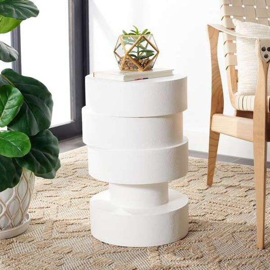 Safavieh Tyce Accent Table - White | Accent Tables | Modishstore
