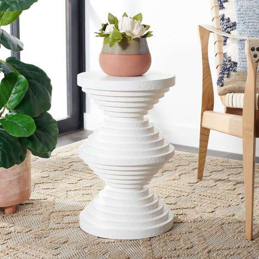 Safavieh Glynn Accent Table - White | Accent Tables | Modishstore