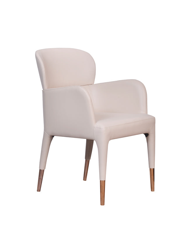 Vig Furniture Modrest Ogden Modern Beige & Gold Dining Armchair | Modishstore | Armchairs