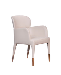 Vig Furniture Modrest Ogden Modern Beige & Gold Dining Armchair