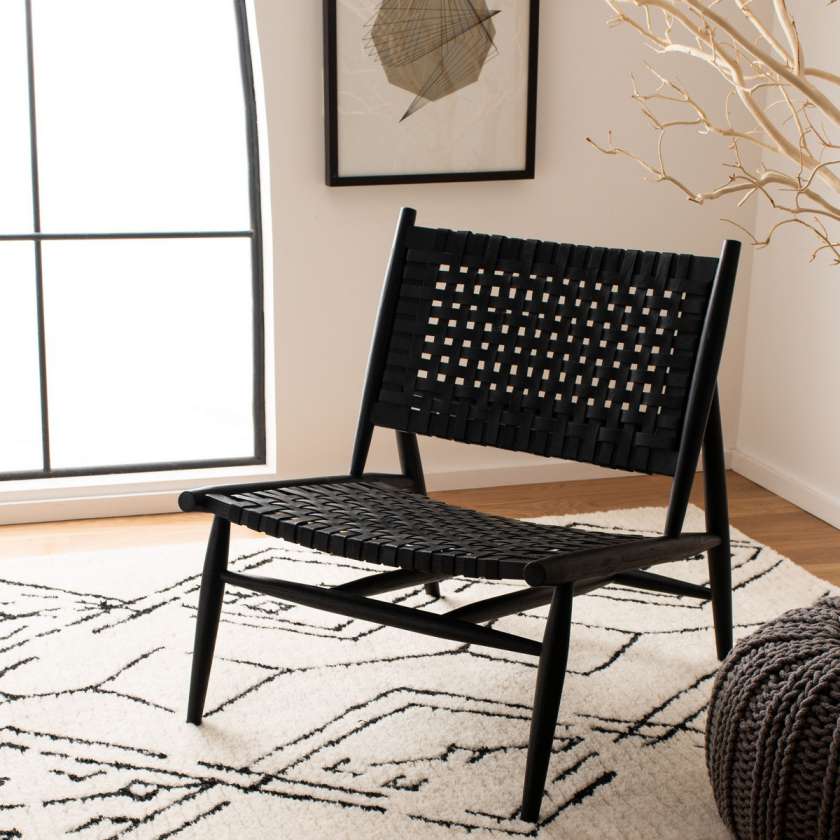 Safavieh Soleil Leather Woven Accent Chair | Accent Chairs | Modishstore - 15