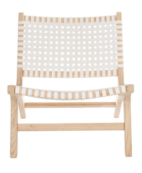 Safavieh Luna Leather Woven Accent Chair | Accent Chairs | Modishstore - 1