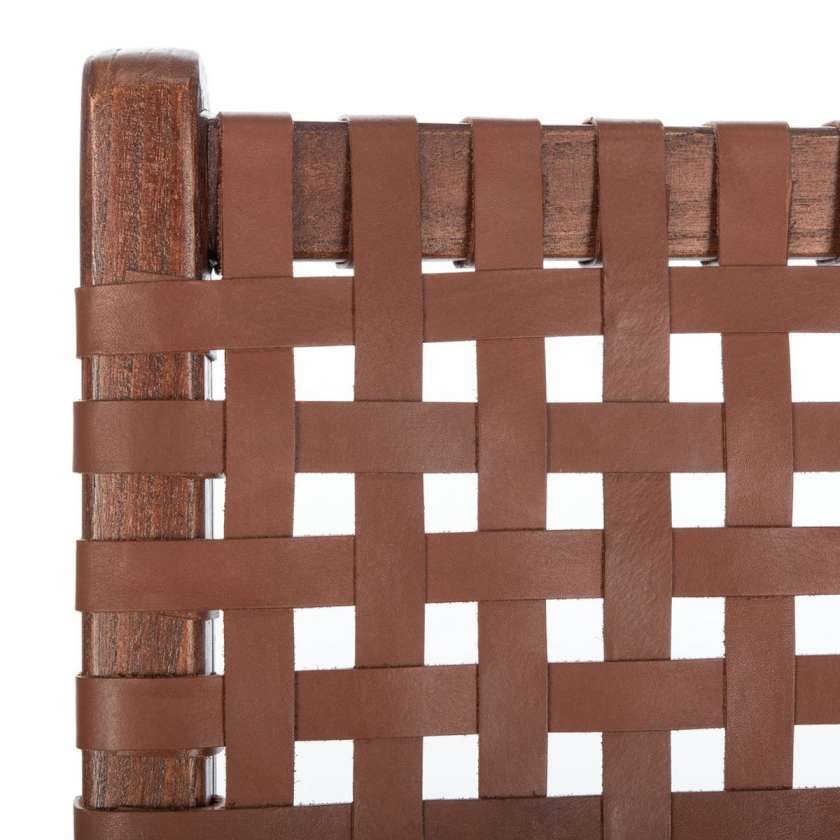 Safavieh Luna Leather Woven Accent Chair – Modish Store