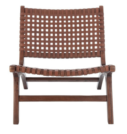 Safavieh Luna Leather Woven Accent Chair | Accent Chairs | Modishstore - 7