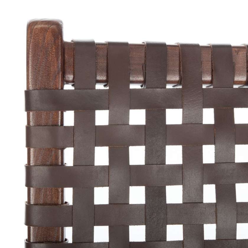 Safavieh Luna Leather Woven Accent Chair | Accent Chairs | Modishstore - 11