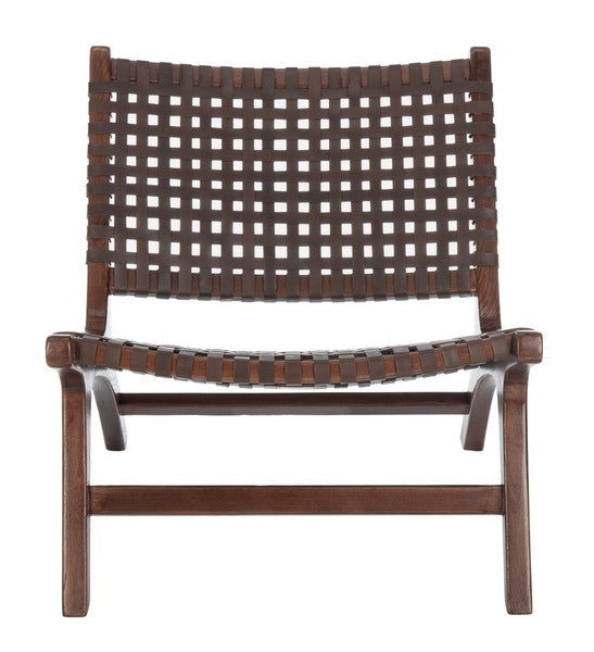 Safavieh Luna Leather Woven Accent Chair | Accent Chairs |  Modishstore  - 9