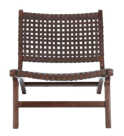 Safavieh Luna Leather Woven Accent Chair | Accent Chairs | Modishstore - 9