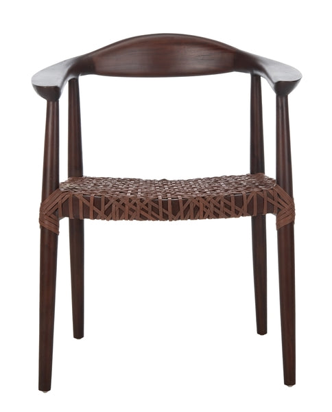 Safavieh Juneau Leather Woven Accent Chair | Accent Chairs | Modishstore - 9