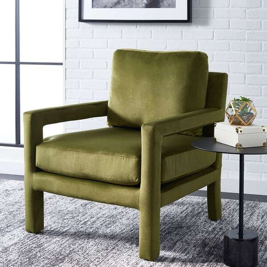 Safavieh Kye Accent Chair - Olive Green | Accent Chairs | Modishstore
