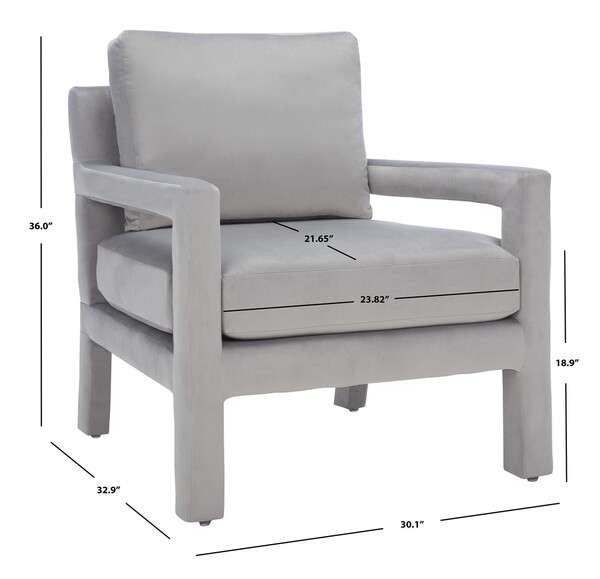 Safavieh Kye Accent Chair - Gray | Accent Chairs | Modishstore - 4