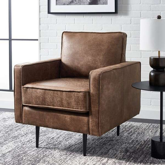 Safavieh Paityn Accent Chair - Brown Body With Black Legs | Accent Chairs | Modishstore