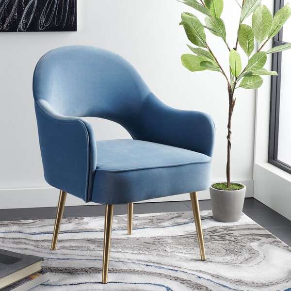 Safavieh Dublyn Accent Chair - Light Blue | Accent Chairs | Modishstore
