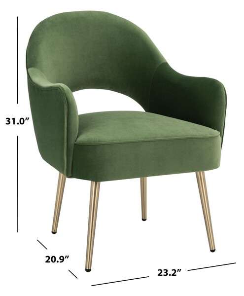 Safavieh Dublyn Accent Chair - Green | Accent Chairs | Modishstore - 4
