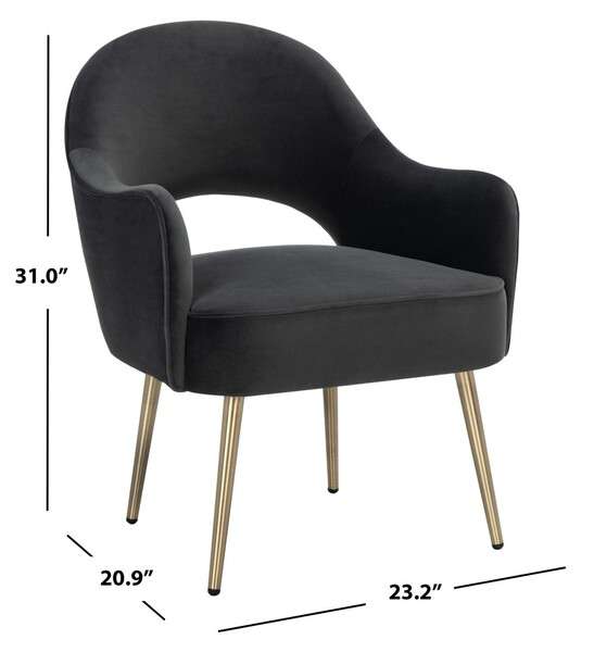 Safavieh Dublyn Accent Chair - Black | Accent Chairs | Modishstore - 4