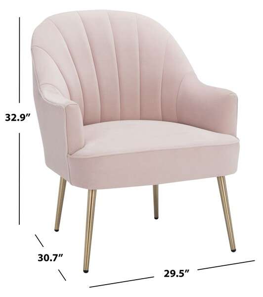 Safavieh Areli Accent Chair - Light Pink | Accent Chairs | Modishstore - 4