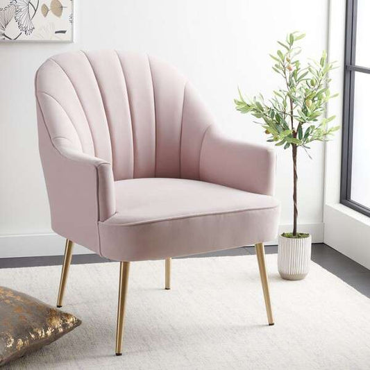 Safavieh Areli Accent Chair - Light Pink | Accent Chairs | Modishstore