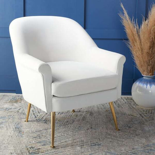 Safavieh Rodrik Accent Chair - White | Accent Chairs | Modishstore