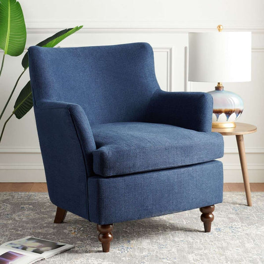 Safavieh Levin Accent Chair - Navy | Accent Chairs | Modishstore