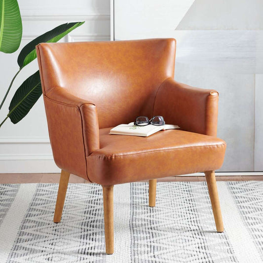 Safavieh Delfino Accent Chair - Cognac | Accent Chairs | Modishstore
