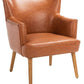 Safavieh Delfino Accent Chair - Cognac | Accent Chairs | Modishstore - 3