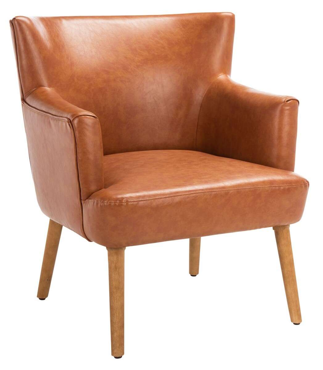 Safavieh Delfino Accent Chair - Cognac | Accent Chairs | Modishstore - 3