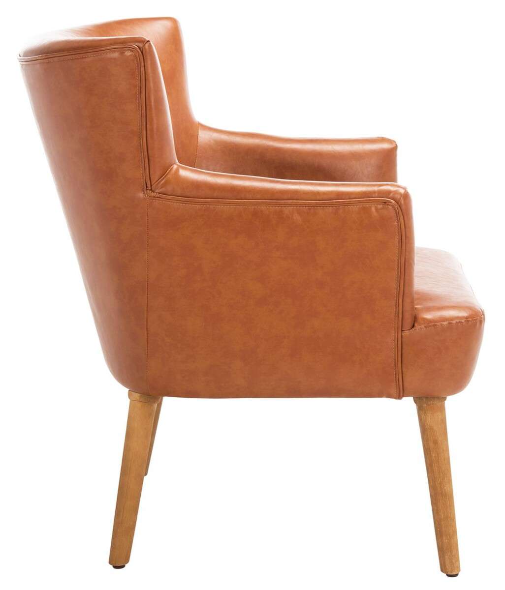 Safavieh Delfino Accent Chair - Cognac | Accent Chairs | Modishstore - 4