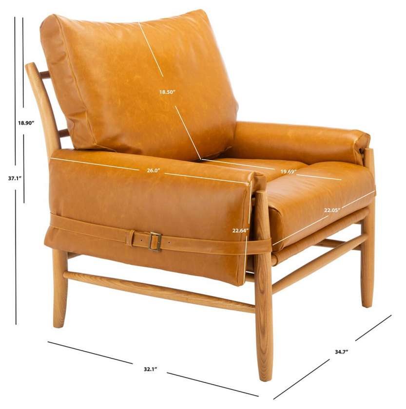 Safavieh Oslo Mid Century Arm Chair | Armchairs | Modishstore - 3