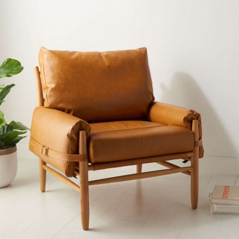 Safavieh Oslo Mid Century Arm Chair | Armchairs | Modishstore - 2