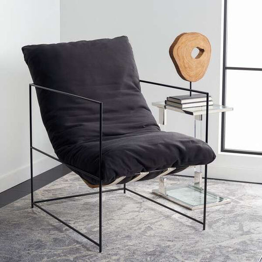 Safavieh Portland Pillow Top Accent Chair - Black | Accent Chairs | Modishstore