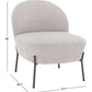 Safavieh Brax Petite Slipper Chair - Light Gray | Accent Chairs | Modishstore - 4