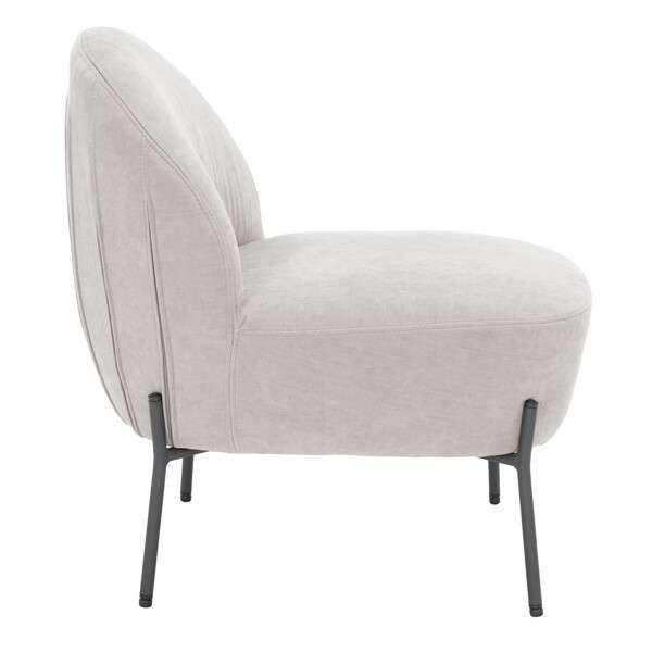 Safavieh Brax Petite Slipper Chair - Light Gray | Accent Chairs | Modishstore - 3