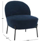 Safavieh Brax Petite Slipper Chair - Navy | Accent Chairs | Modishstore - 4