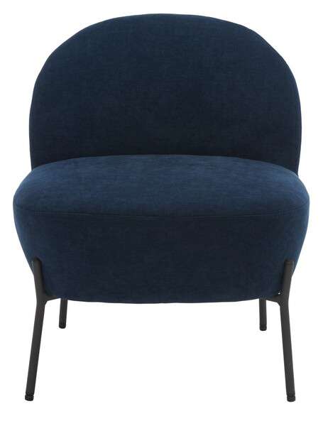 Safavieh Brax Petite Slipper Chair - Navy | Accent Chairs | Modishstore - 2