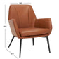 Safavieh Auggie Arm Chair - Cognac | Armchairs | Modishstore - 4