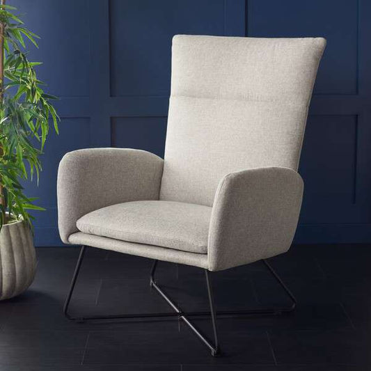 Safavieh Coleman Arm Chair - Light Gray | Armchairs | Modishstore