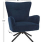 Safavieh Geonna Upholstered Arm Chair - Navy | Armchairs | Modishstore - 3