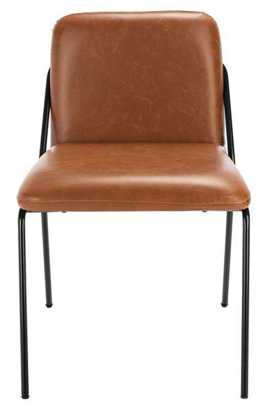 Safavieh Taddeo Side Chair Set Of 2 - Light Brown Pu | Accent Chairs | Modishstore