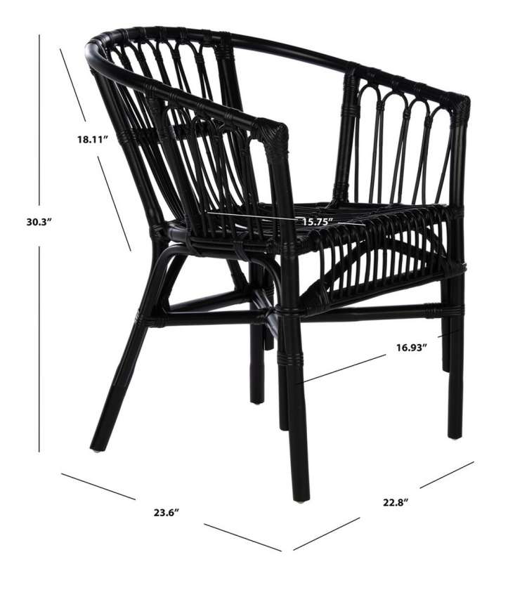 Safavieh Adriana Rattan Accent Chair | Accent Chairs | Modishstore - 4