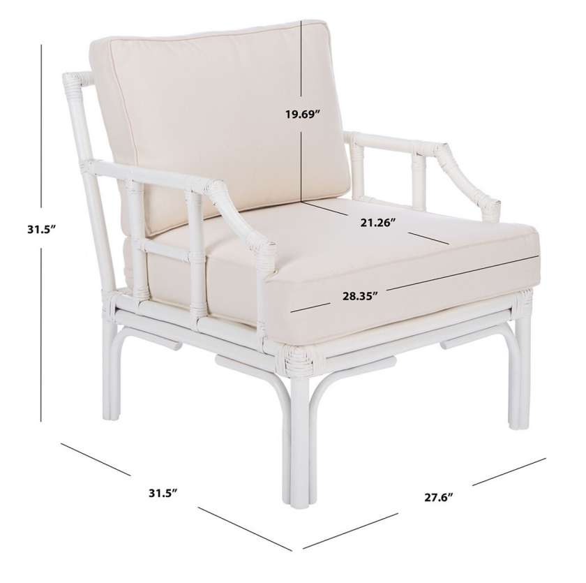 Safavieh Kazumi Accent Chair W/ Cushion | Accent Chairs |  Modishstore  - 4