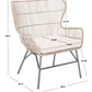 Safavieh Lenu Rattan Accent Chair W/ Cushion | Accent Chairs |  Modishstore  - 3
