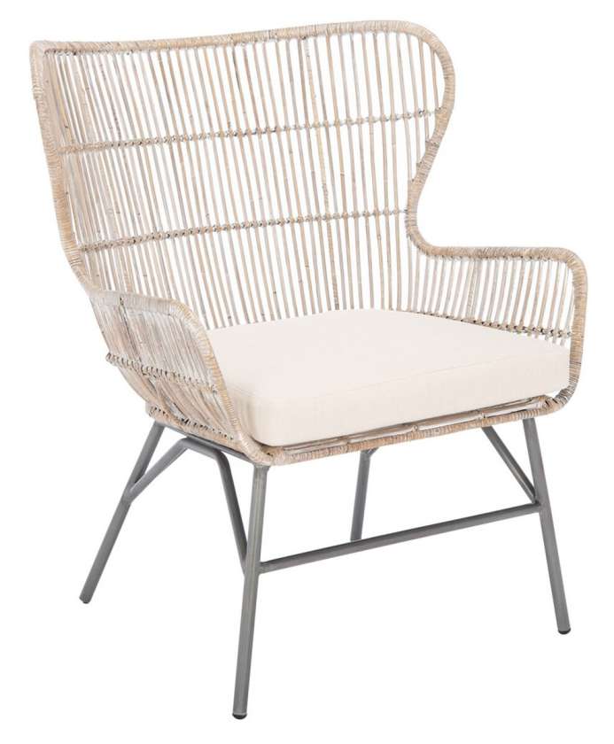 Safavieh Lenu Rattan Accent Chair W/ Cushion | Accent Chairs | Modishstore - 6