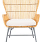 Safavieh Lenu Rattan Accent Chair W/ Cushion | Accent Chairs | Modishstore - 5