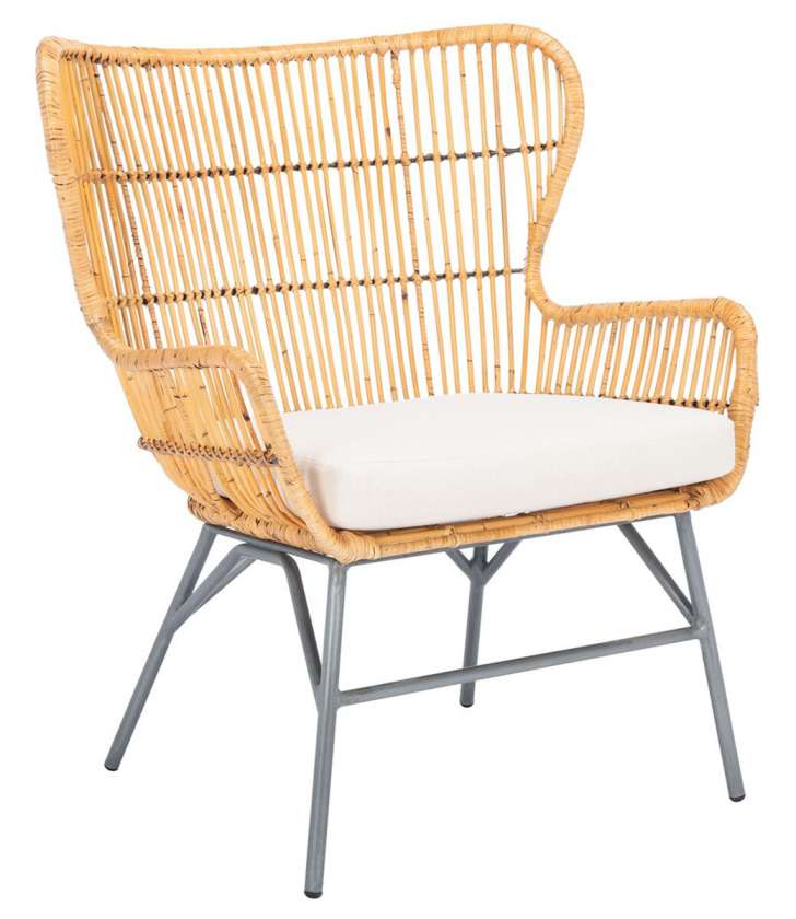 Safavieh Lenu Rattan Accent Chair W/ Cushion | Accent Chairs | Modishstore - 7